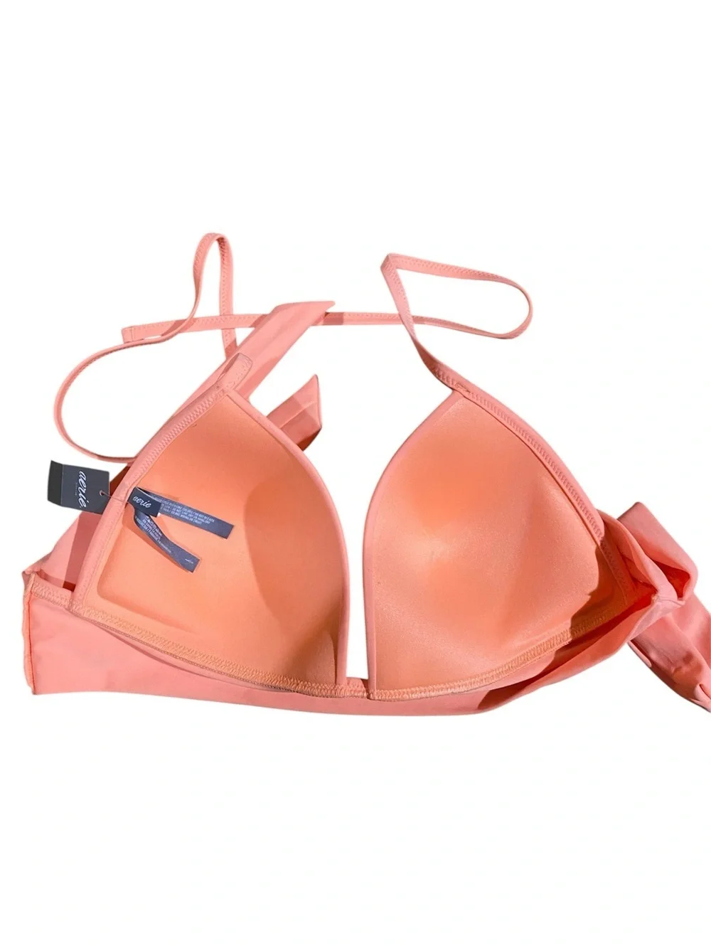 Aerie String Push Up Bikini Top Large Peachy Costal Vacation Resortwear NWT